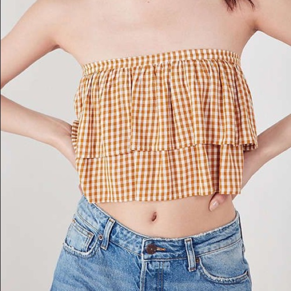 NWT Urban Outfitters Gingham Tube Top